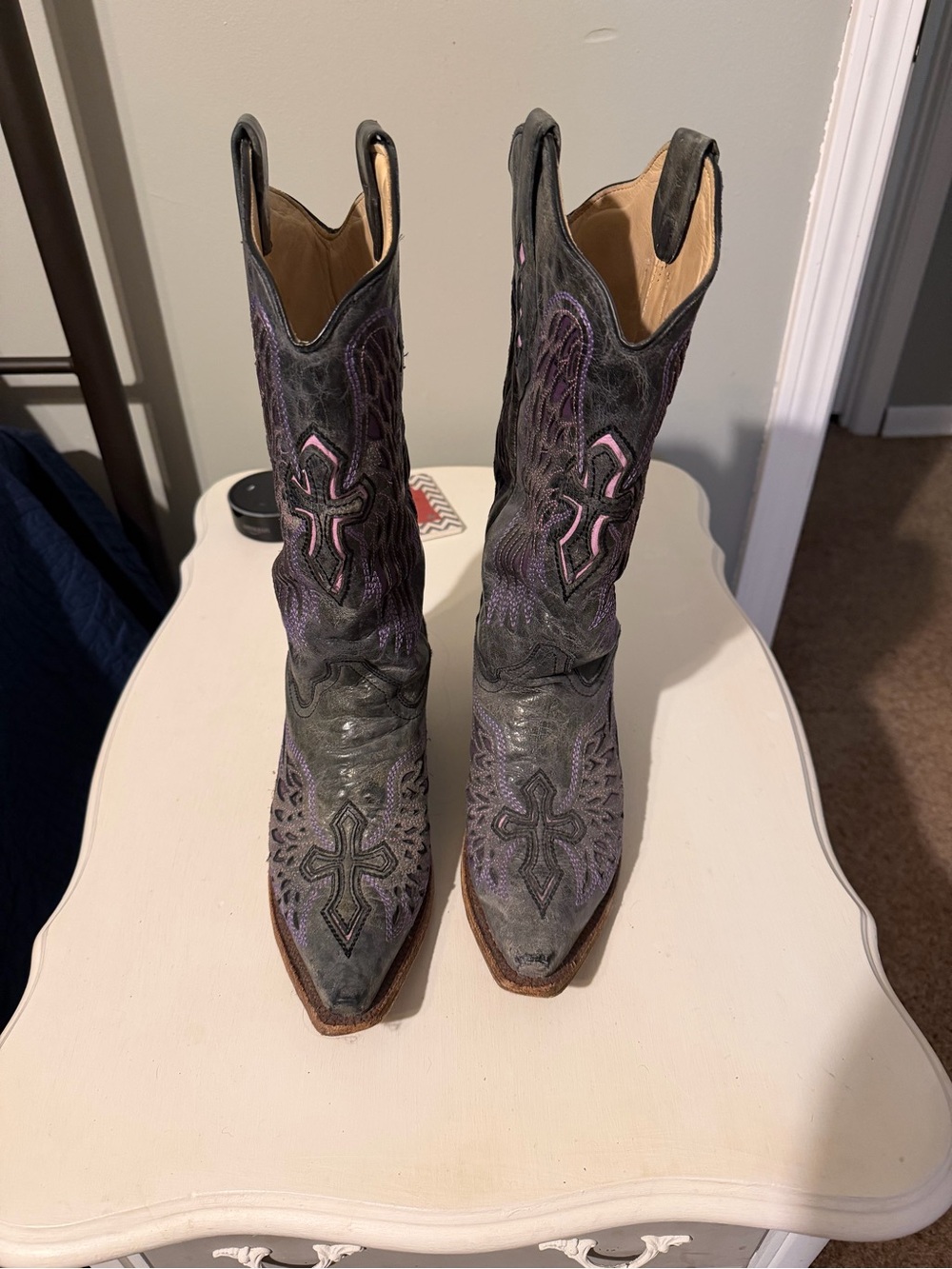 Women’s Black and Purple Corral Boota